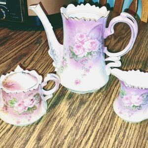 Vintage Lefton Heavenly Rose Tea Set